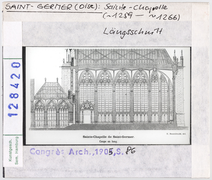 Vorschaubild Saint-Germer: Abteikirche, Sainte Chapelle, Längsschnitt 